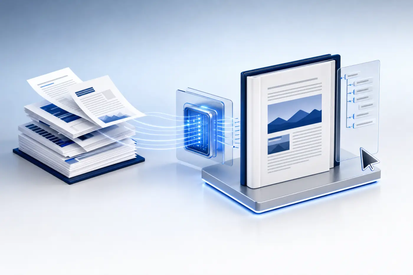 Documents converting into a structured digital book